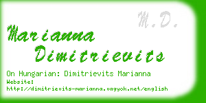 marianna dimitrievits business card